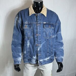 Men’s wrangler faux fur lining denim jacket